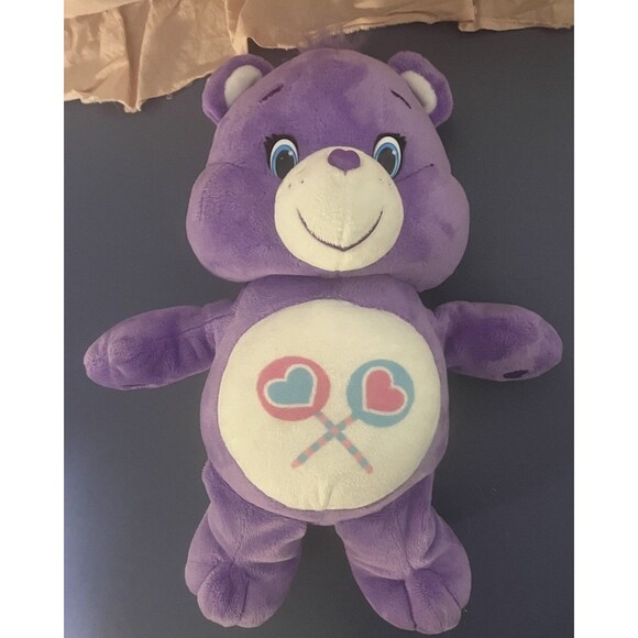 Care Bear Share Bear Purple Lollipop Plush 14" Stuffed Animal 2016 - Picture 4 of 16